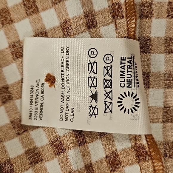 💕REFORMATION💕 Hermosa Skirt ~ Chestnut Check 12 NWOT - Picture 13 of 13